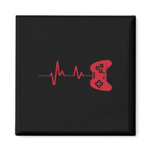 Gamer Heartbeat Game Controller Gaming Boys Kids M Magnet