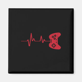 Gamer Heartbeat Game Controller Gaming Boys Kids M Magnet