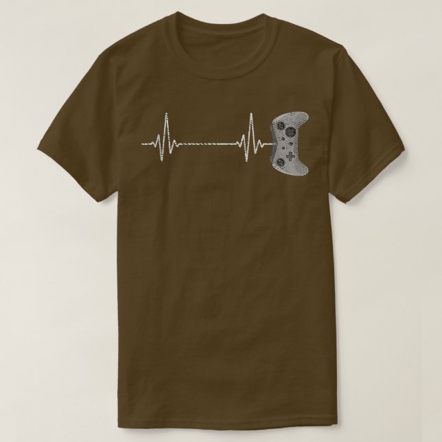 Gamer Heartbeat PS Video Game Controller  T-Shirt (Design Front)