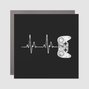 Gamer Heartbeat Video Game Lover Car Magnet