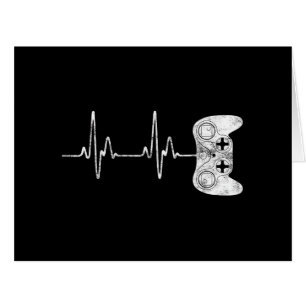 Gamer Heartbeat Video Game Lover Cards