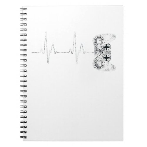 Gamer Heartbeat Video Game Lover Gift Notebook