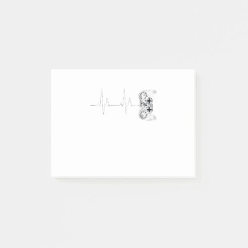 Gamer Heartbeat Video Game Lover Gift Post_it Notes