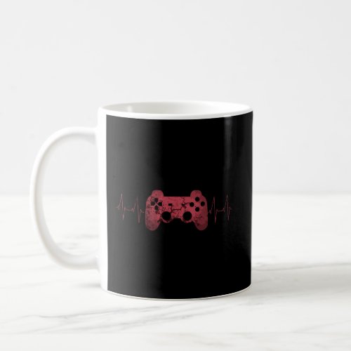 Gamer Heartbeat Video Games Gaming Gift Boys Teens Coffee Mug