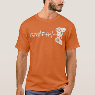 Gamer Heartbeat Video Games Gaming Gift Boys Teens T-Shirt