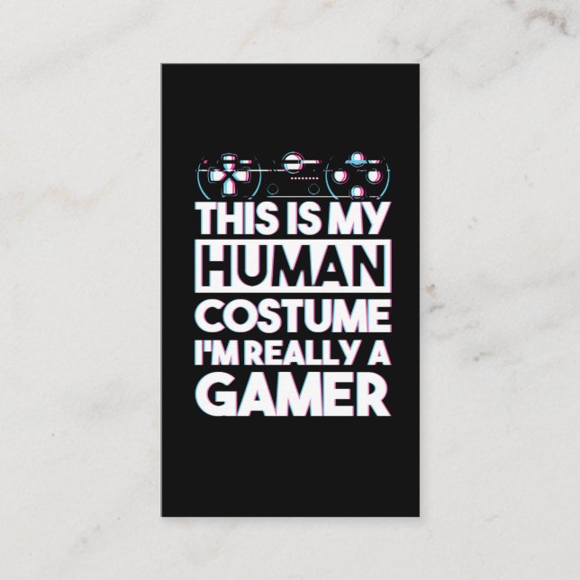 Gamer humor gamer saying video game business card (Front)
