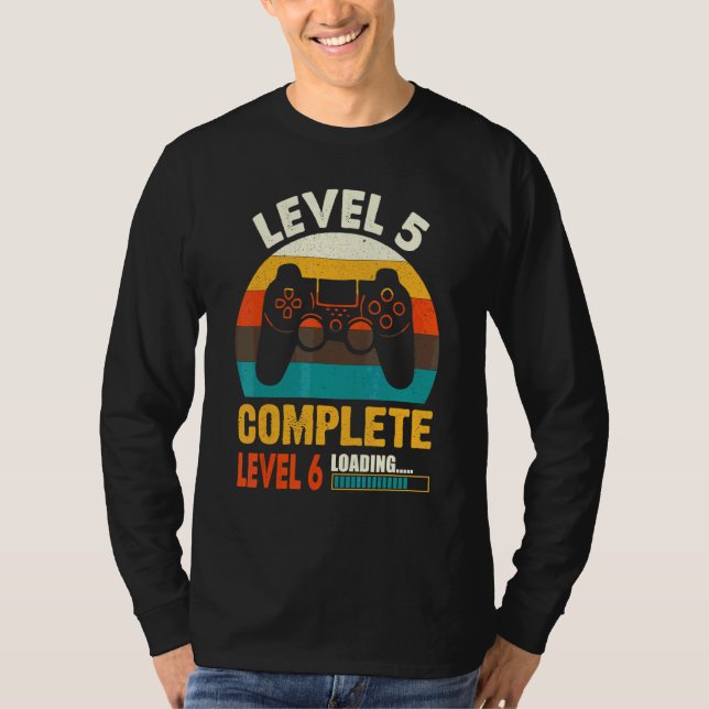 Gamer Husband Wife Married Level 5 Complete Level  T-Shirt (Front)
