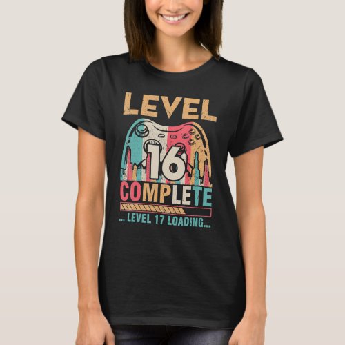 Gamer Husband Wife Marry Level 16 Complete Level 1 T_Shirt