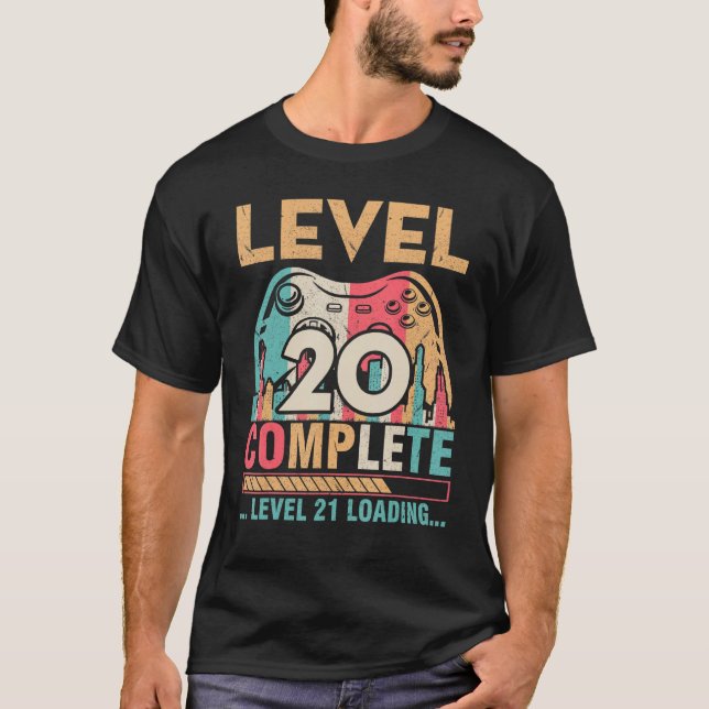 Gamer Husband Wife Marry Level 20 Complete Level 2 T-Shirt (Front)