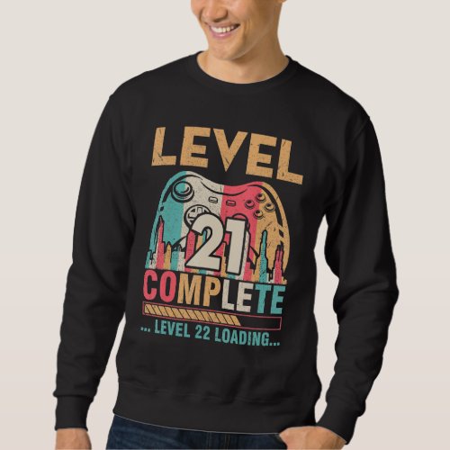 Gamer Husband Wife Marry Level 21 Complete Level 2 Sweatshirt