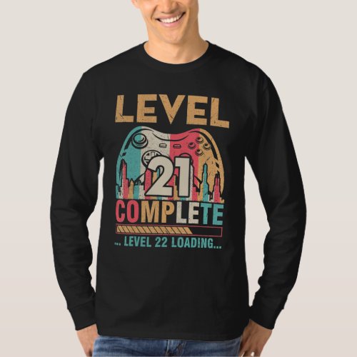 Gamer Husband Wife Marry Level 21 Complete Level 2 T_Shirt