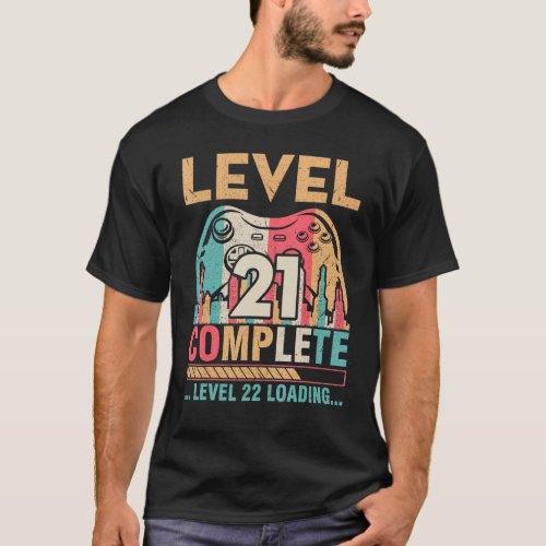 Gamer Husband Wife Marry Level 21 Complete Level 2 T_Shirt
