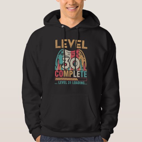 Gamer Husband Wife Marry Level 30 Complete Level 3 Hoodie