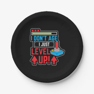Gamer I Just Level Up Paper Plates