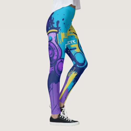 Gamer Illustration Art Leggings