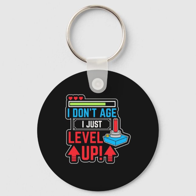 Gamer Just Level Up Keychain (Front)