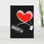 Gamer Keyboard And Mouse Video Game Heart Gaming L Card