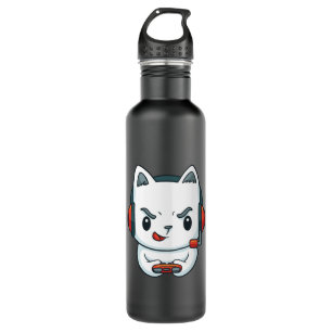 Gamer Kitten Stainless Steel Water Bottle