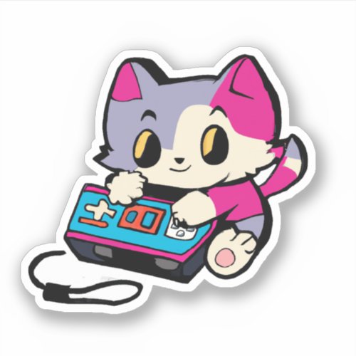 Gamer Kitten Sticker