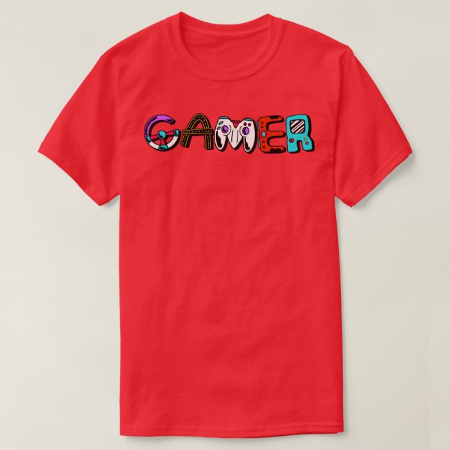 Gamer Letters T-Shirt (Design Front)