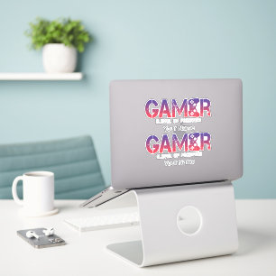 Gamer Level Up Forever Vintage Gamepad Design Sticker