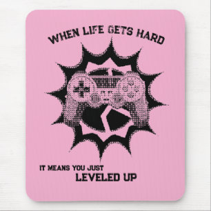 Gamer Leveled Up Quote Mouse Pad