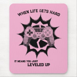 Gamer Leveled Up Quote Mouse Pad