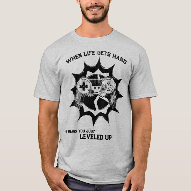 Gamer Leveled Up Quote Shirt (Front)