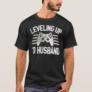Gamer Leveling Up To Husband Video Game Player T-Shirt