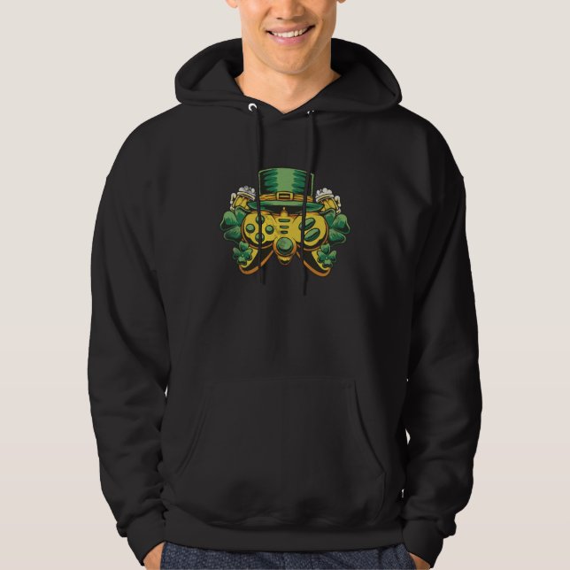 Gamer Love Video Games Gamer for St Patrick s Day Hoodie (Front)
