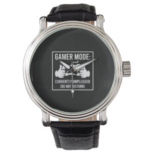 Gamer Mode Currently Unplugged Funny Video Game Qu Watch