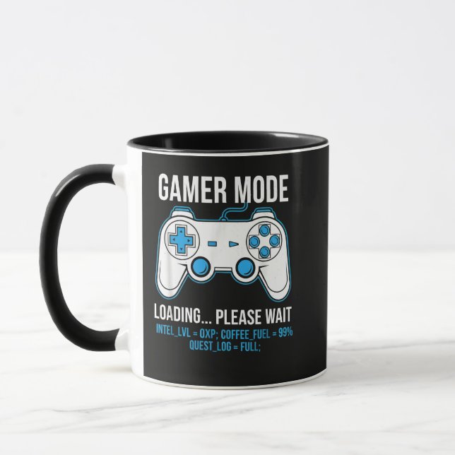 Gamer Mode Loading Coffee Fuel Gaming Aesthetic  Mug (Left)