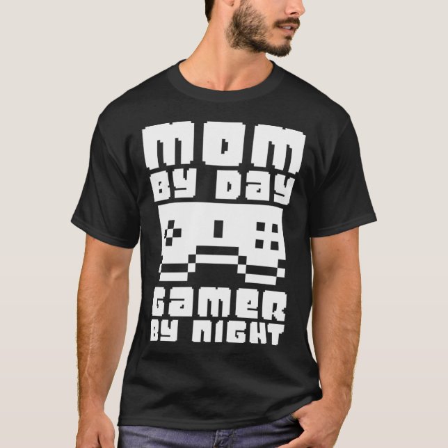 Gamer Mom Motherhood Joystick Controller Video Gam T-Shirt (Front)