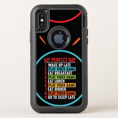 Gamer My Perfect Day Play Video Games    OtterBox Defender iPhone X Case