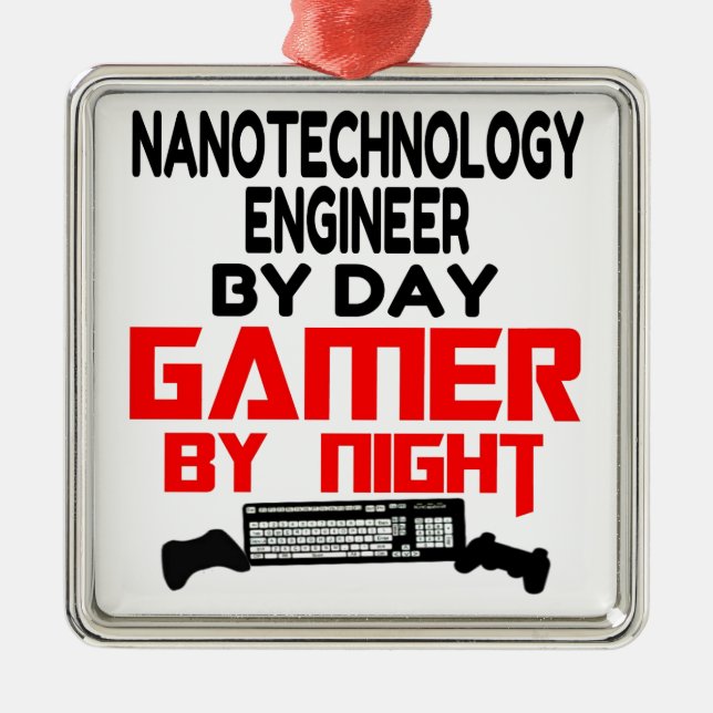 Gamer Nanotechnology Engineer Metal Ornament (Front)