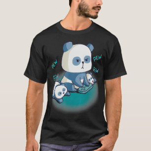 Gamer Parent Mom Child Panda Bear Video Nerd T-Shirt