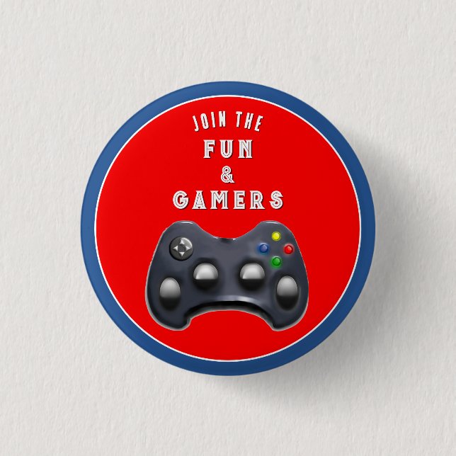 Gamer Party Favors Button (Front)