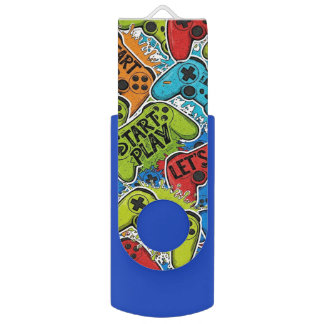 Gamer Pattern Flash Drive