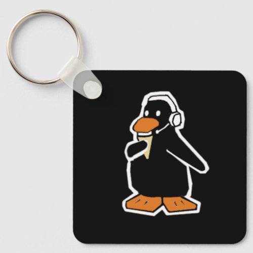 Gamer Penguin Keychain