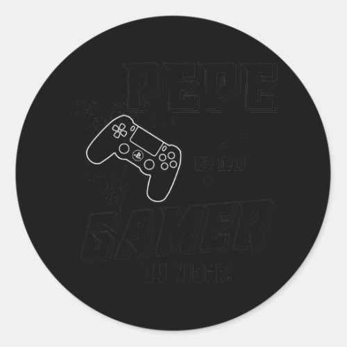 Gamer Pepe Pepe By Day Gamer By Night Gaming Classic Round Sticker