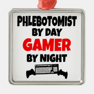 Gamer Phlebotomist Metal Ornament