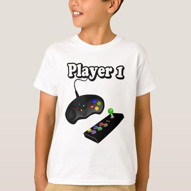 Gamer | Player 1 | Personalize T-Shirt (Front)