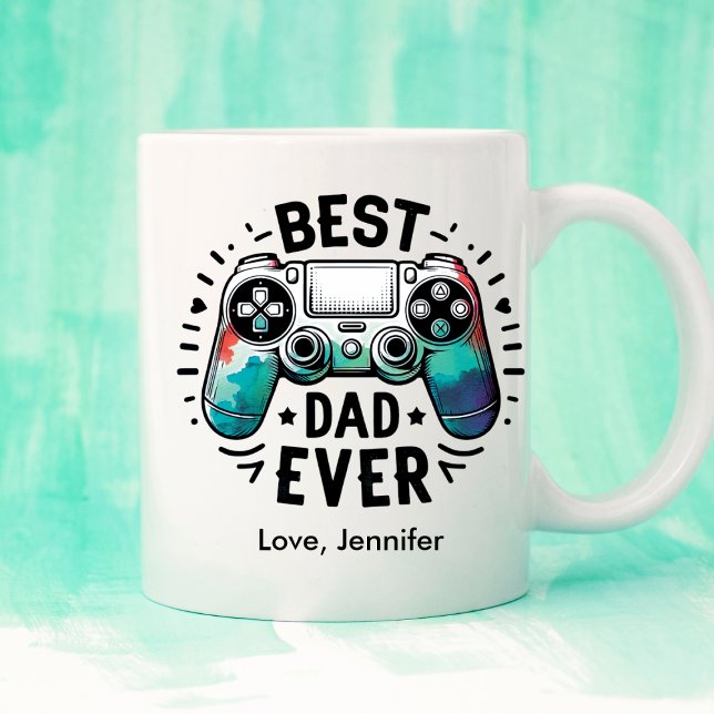 Gamer Player Best Dad Father's Day Personalized    Coffee Mug (Creator Uploaded)