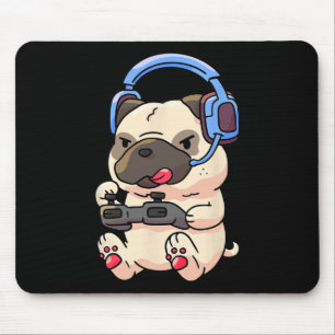 Gamer Pug Gaming Pugs Video Game Gift Mouse Pad