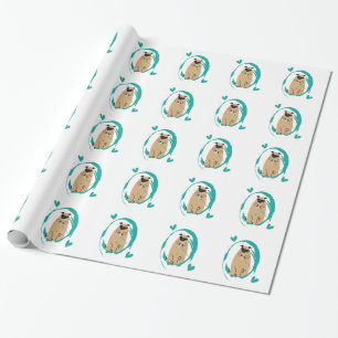 Gamer Pug Wrapping Paper