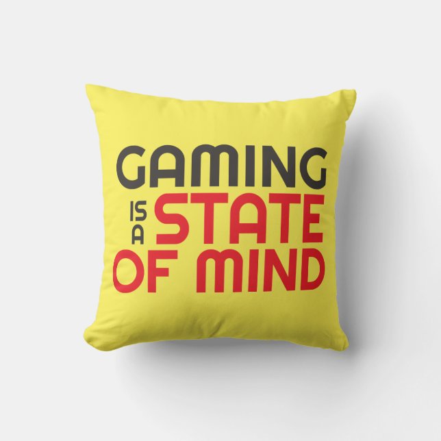 Gamer Quote Pillow for Video Games Geek Gaming Pro (Front)