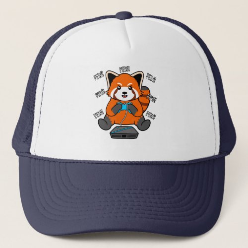 Gamer Red Panda Cute Pet Animal Pandas Lover Graph Trucker Hat