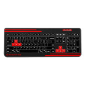 Gamer Red Wireless Keyboard (Front)