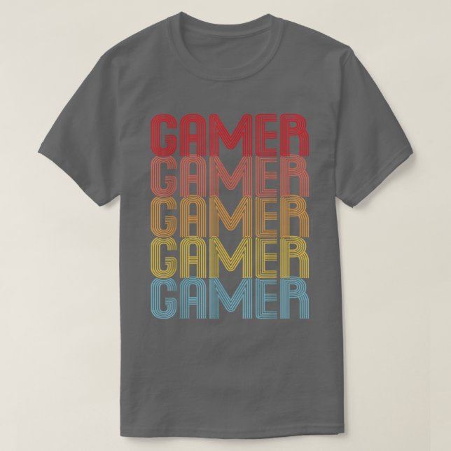 Gamer Retro 70s Game Funny  T-Shirt (Design Front)