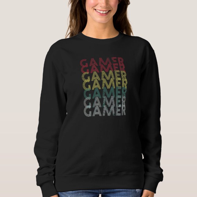 Gamer Retro 70sgame Sweatshirt (Front)